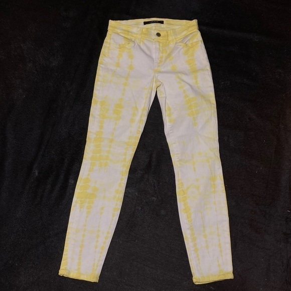 J Brand Jeans “Limoncello” tie dyed mid rise capri skinny pants Size 25 GUC - Picture 3 of 13